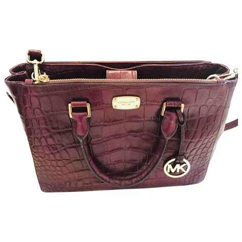 burgundy and gold michael kors bag|Michael Kors burgundy handbags.